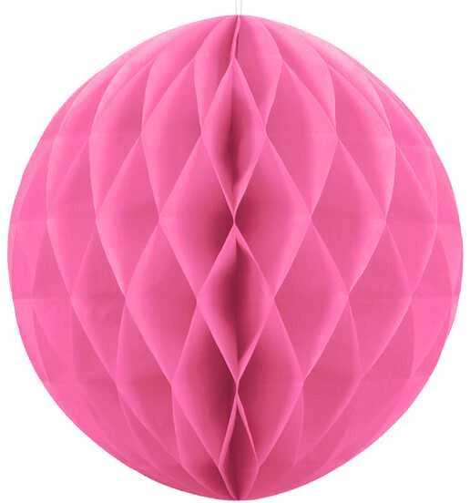 Party Deco Korėtas apvalus papuošimas 30cm 1 vnt tamsiai rožinis