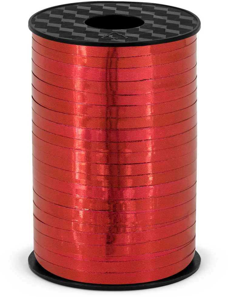 Party Deco Juostelė balionams raudona 5mm/225m blizganti