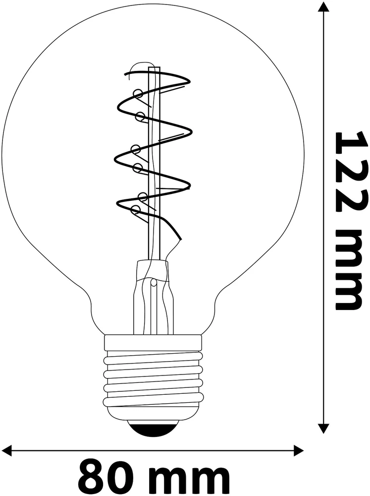 Avide LED lemputė 4.5W E27 G80 Soft Filament