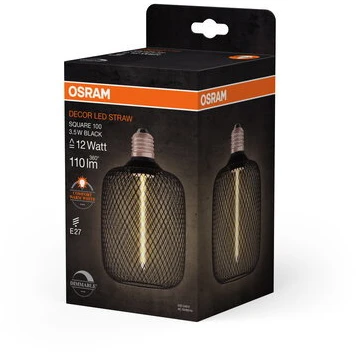 Dekoratyvinė LED lemputė OSRAM DECO, E27 SQ100GD, 3,5 W, 1800K, 150 lm, NON-DIM, aukso sp
