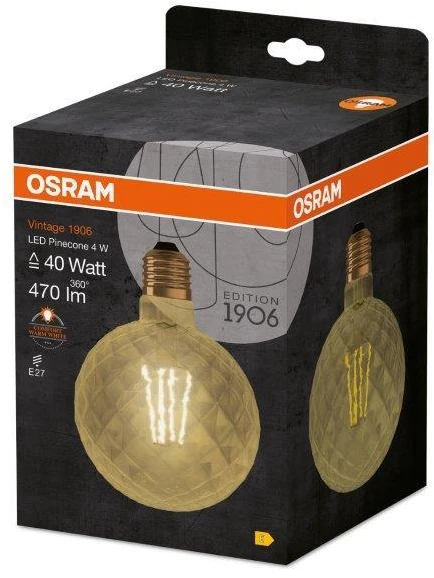 Osram LED lemputė Vintage 1906© LED 40 CL 4.5 W/2500K E27