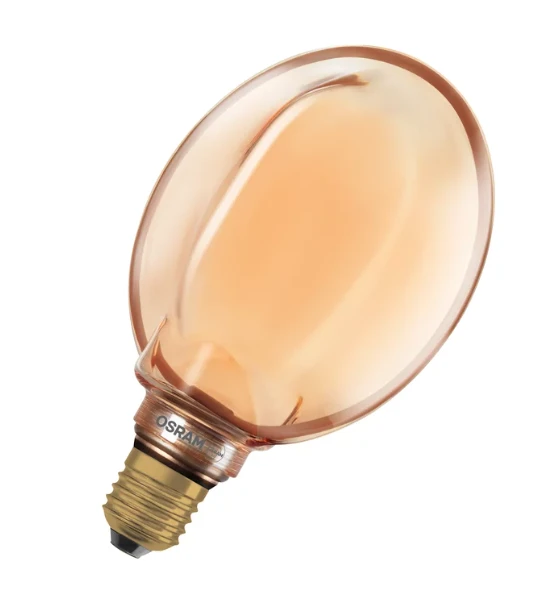Dekoratyvinė LED lemputė OSRAM O-FILAMENT, G80, E27, 4W, 1800K, 110lm, dimeriuojama