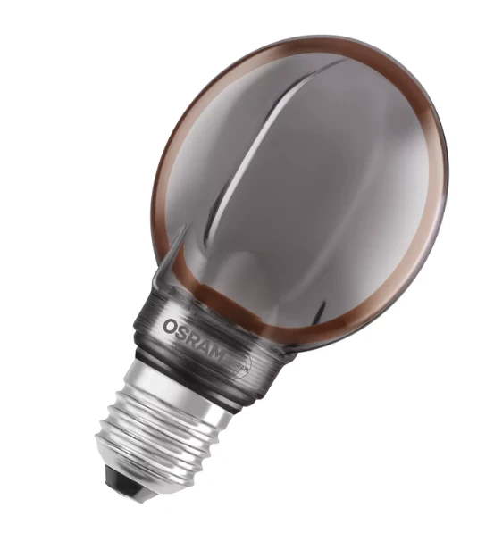 Dekoratyvinė LED lemputė OSRAM O-FILAMENT, G80, E27, 4W, 1800K, 110lm, dimeriuojama