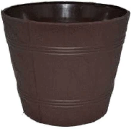 FORM PLASTIC Dekoratyvinis gėlių vazonas Elba D19cm/H16cm tamsiai rudas
