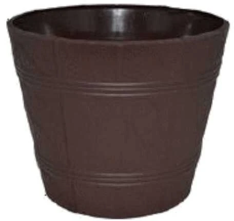 FORM PLASTIC Dekoratyvinis gėlių vazonas Elba D26cm/H22cm tamsiai rudas
