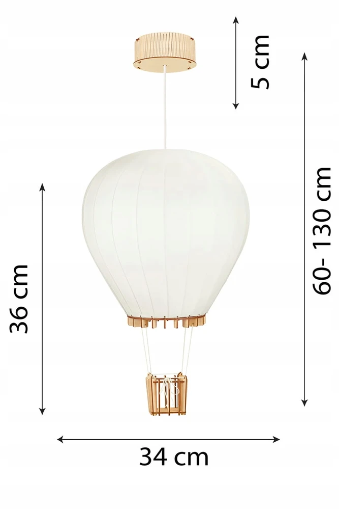 Deku Balon Lampa wisząca dekoracyjna drewniana