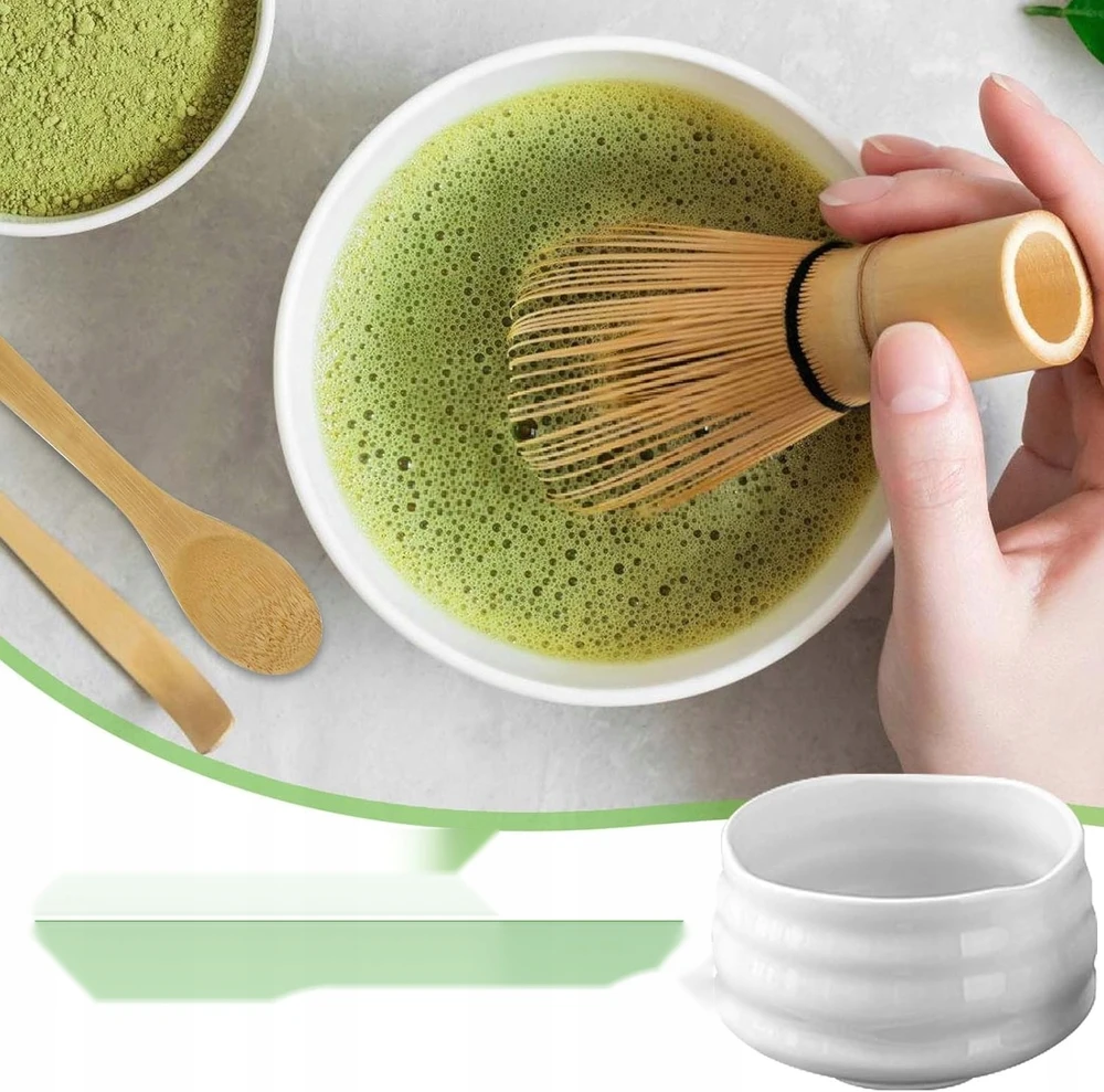 DĖL MATCHA 5 DIENŲ RINKINIMO ARBATOS KERAMINIS BAMBUKO MIŠYKLĖS
