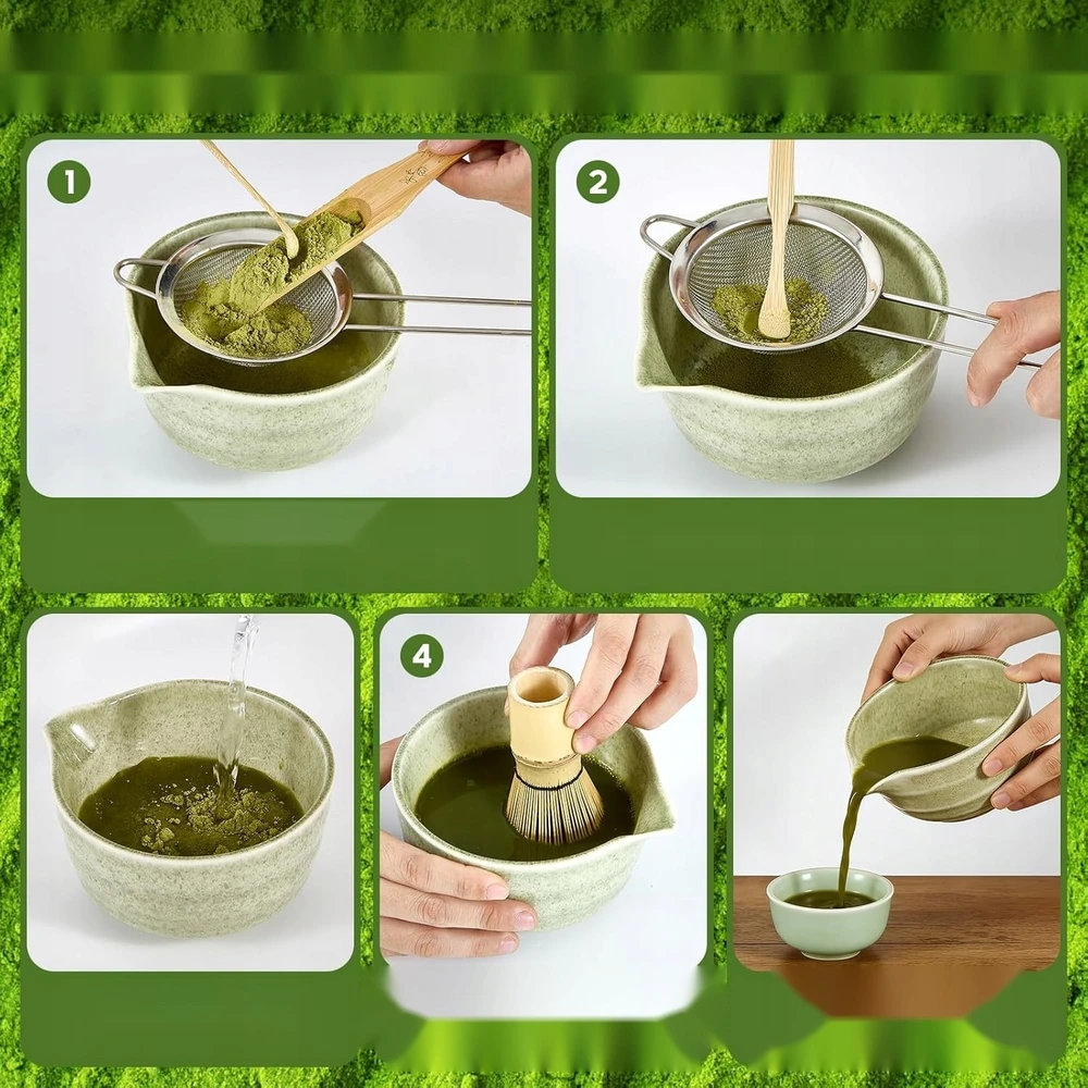 DĖL MATCHA 6 Vnt. BUSTER BOWL Žalias CERAMIC BAMBO