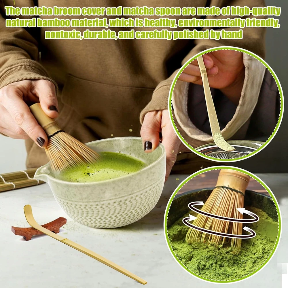 DĖL MATCHA RINKINIMO 6 Vnt. ŠLETĖS DUBENIS DUBENIS ŠAUKŠTAS PRIEDAI DOVANA