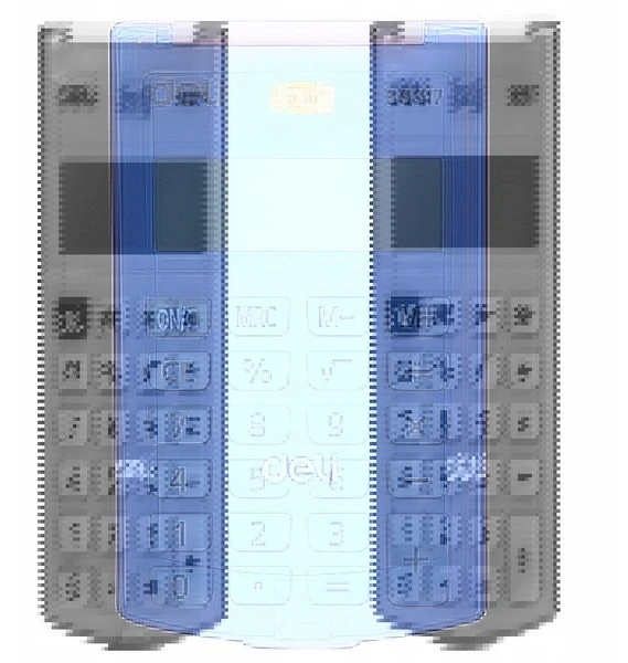 Deli 39217 nešiojamas skaičiuotuvas, 8 pozicijų, mėlynas