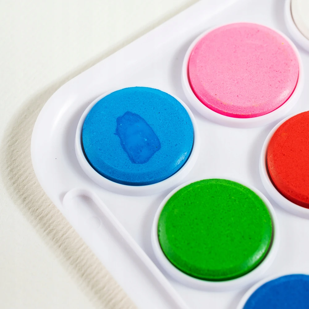 Deli Colorun akvareliniai dažai, 12 spalvų, su teptuku