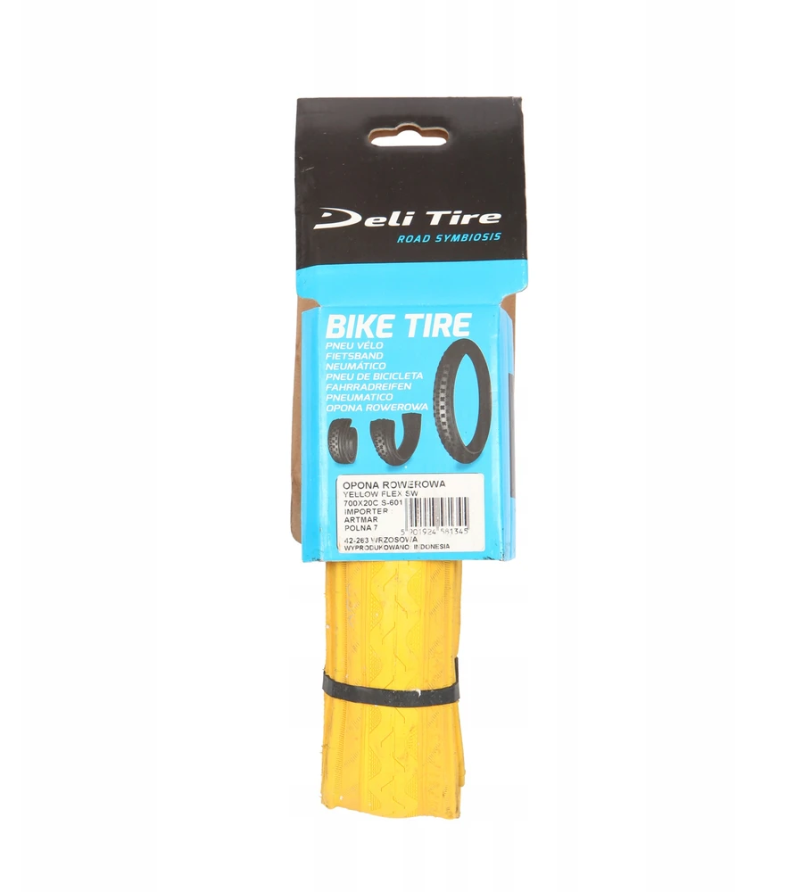 Deli Tire padanga 700x20C 62TPI S-601, GELTONA