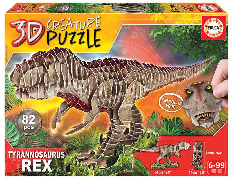 Educa Dėlionė 3D T-REX 6-99 metų