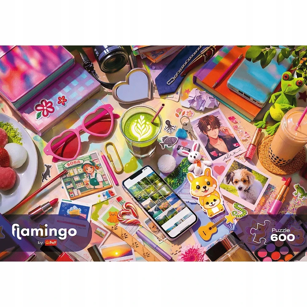 Dėlionė 600 vienetų. Flamingo, mano mažasis Trefl pasaulis