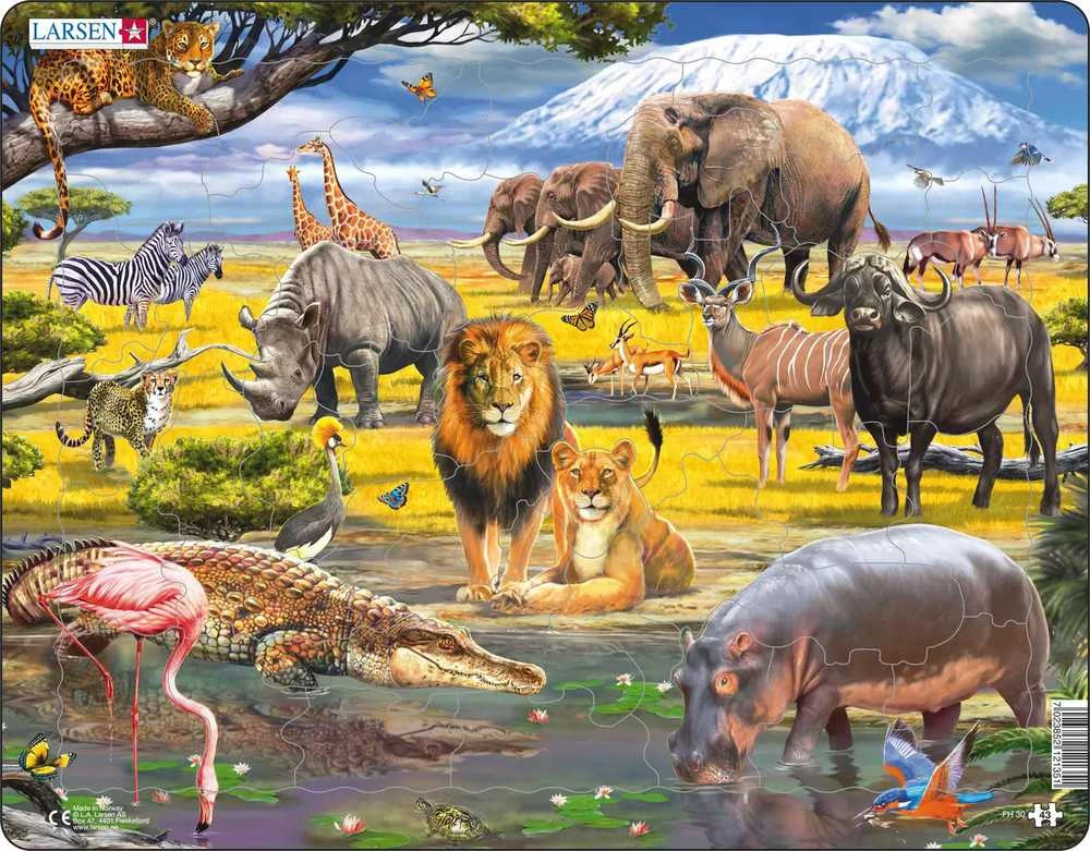 LARSEN Dėlionė rėmelyje Savana 43 det.