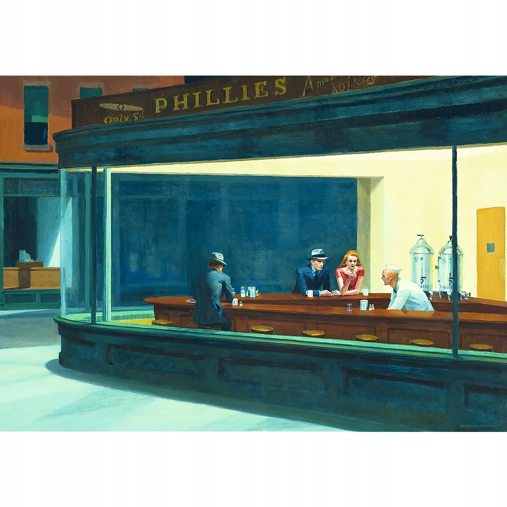 Trefl Dėlionė 1000 vnt. - Edward Hopper: Naktinėtojai