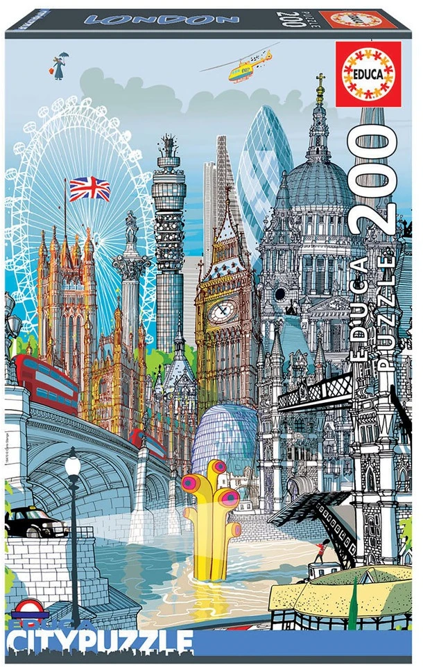 Educa Dėlionė WORLD MAP, SEAN SIMS, 6-8 metų, 200 dalių