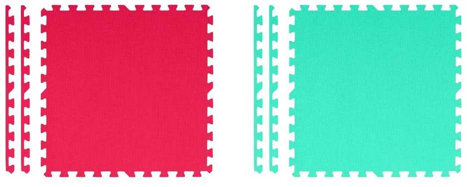 Ricokids Dėlionių kilimėlis iš putplasčio, 180x180 cm, 9 vnt., įvairiaspalvis
