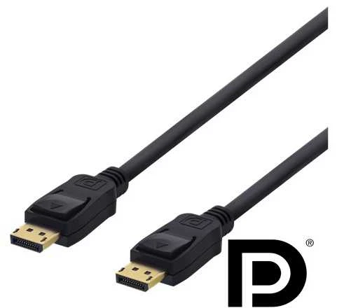 DisplayPort laidas su fiksavimo mechanizmu