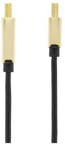 DELTACO PRIME HDMI kabelis, itin plonas, HDMI Type A ha, 4K, Ultra HD, 3.0m, juodas/auksinis / HDMI-1043-K
