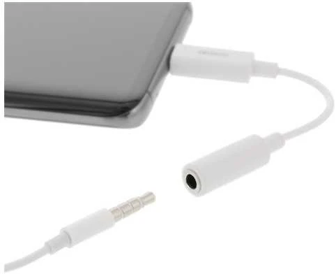 DELTACO USB-C į 3,5 mm adapteris, 10 cm, aktyvus, baltas USBC-1145