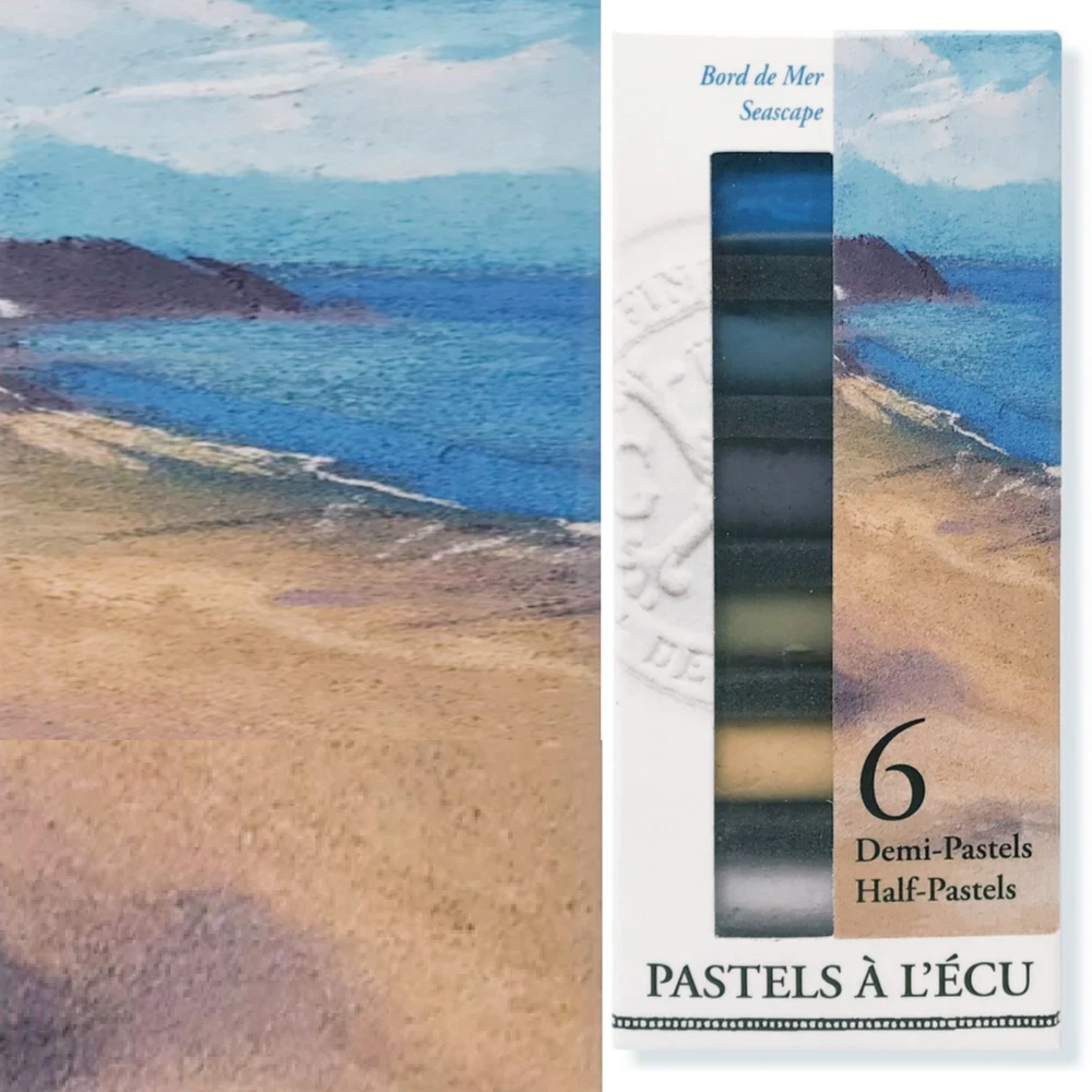 Demi pasteli - Sennelier - Bord de mer - 6 spalvų - Rekomenduojamas fiksatorius - Mišrus