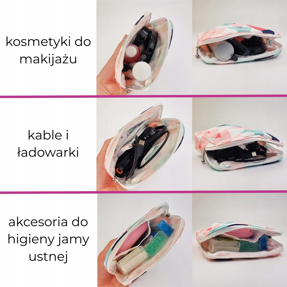 Deni Carte Mini Moteriškas Kosmetikos Krepšys Higieniniams Įklotams Vaistai Kosmetika Dėklas Trikampiai