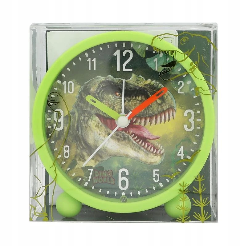 Depesche BUDZIK ZEGAR PODŚWIETLANY CICHY DINO WORLD T-REX DINOZAURY