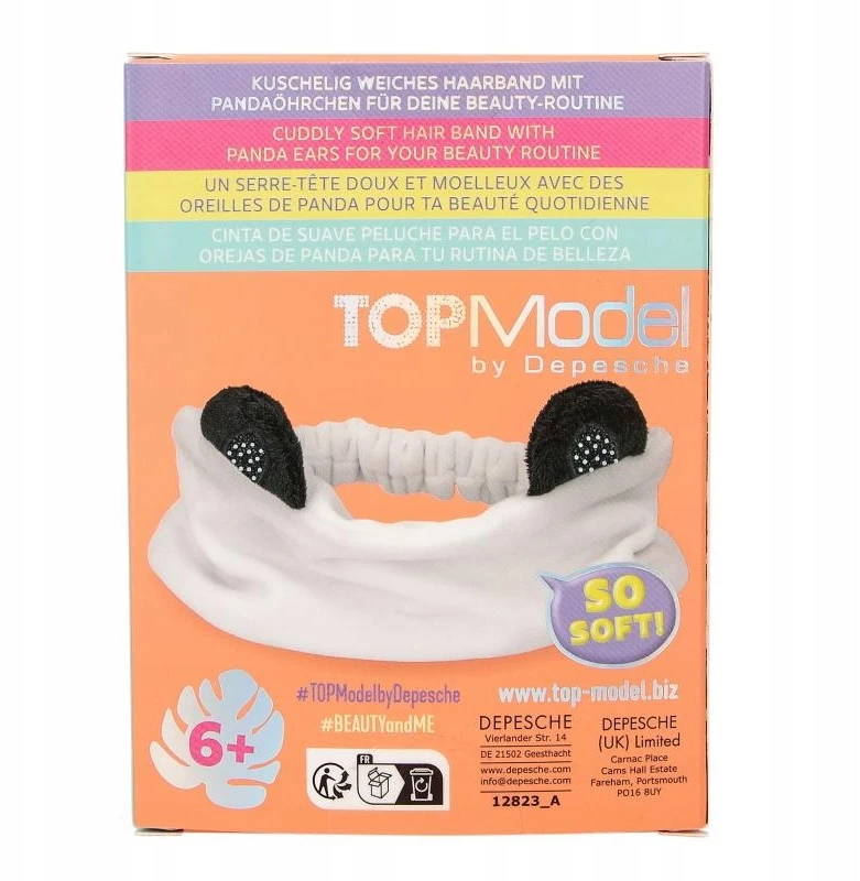 Depesche TOPModel BEAUTY i AND ME kosmetinė plaukų juosta su pandos motyvu 12823