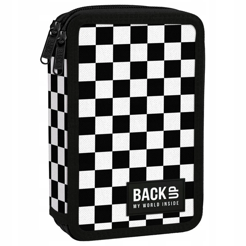 Derform Dvigubas mokyklinis penalas su priedais Backup Šachmatinė