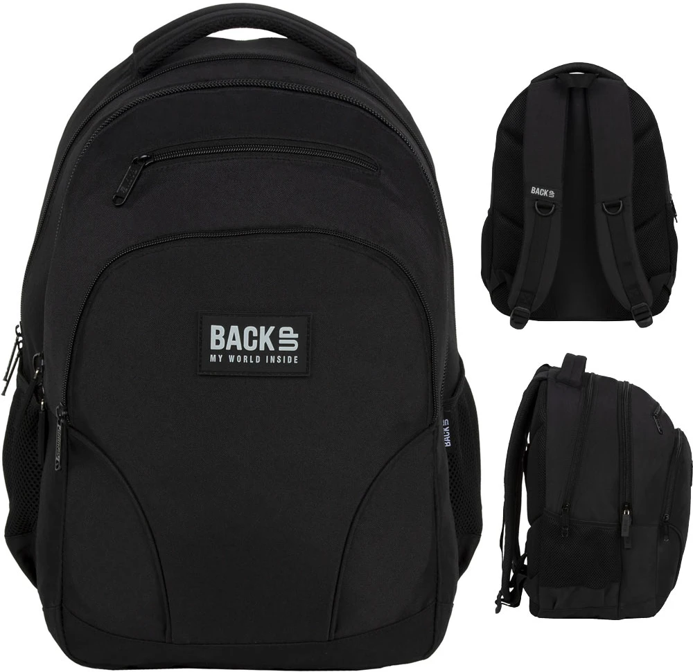 Derform Kuprinė jaunimui Backup juoda 30l, talpi, su skyriumi nešiojamam kompiuteriui
