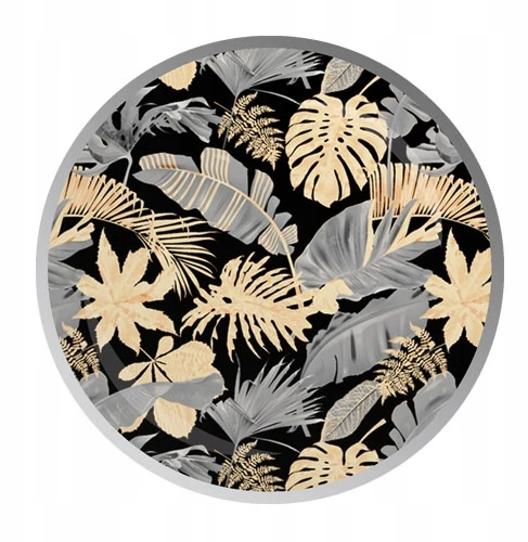 Designpremium Juoda pagalvės užvalkalas su auksiniais lapais 70x80 cm