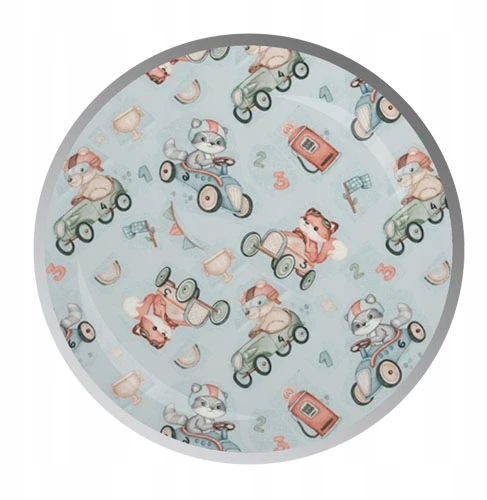 Designpremium Medvilninė pagalvės užvalkalas 70x80 cm su automobiliukais ir meškinais