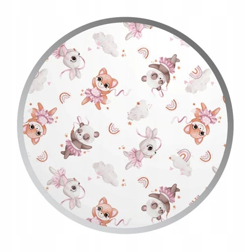 Designpremium Medvilninė pagalvės užvalkalas 70x80 cm su meškučiais ir vaivorykštėmis