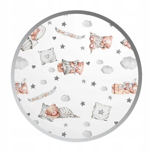 Designpremium Minkšta medvilninė pagalvės užvalkalas 40x60 cm su meškučių raštu