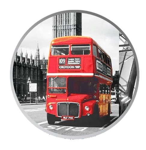 Designpremium Užvalkalas miasto Londyn autobus raudona 70x80 cm