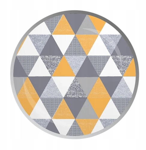 Designpremium Užvalkalas na poduszkę geltona pilka trójkąty 70x80 cm