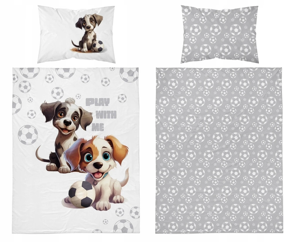 Detexpol DOG patalynė, MAYA MOO patalynės komplektas 100x135 cm PILKA (5002B)