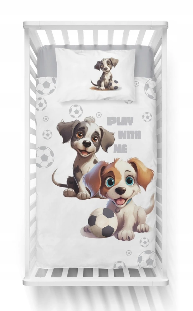 Detexpol DOG patalynė, MAYA MOO patalynės komplektas 100x135 cm PILKA (5002B)