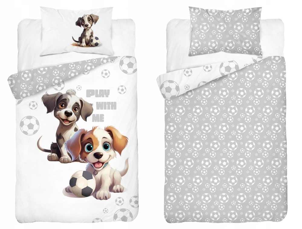 Detexpol DOG patalynė, MAYA MOO patalynės komplektas 100x135 cm PILKA (5002B)