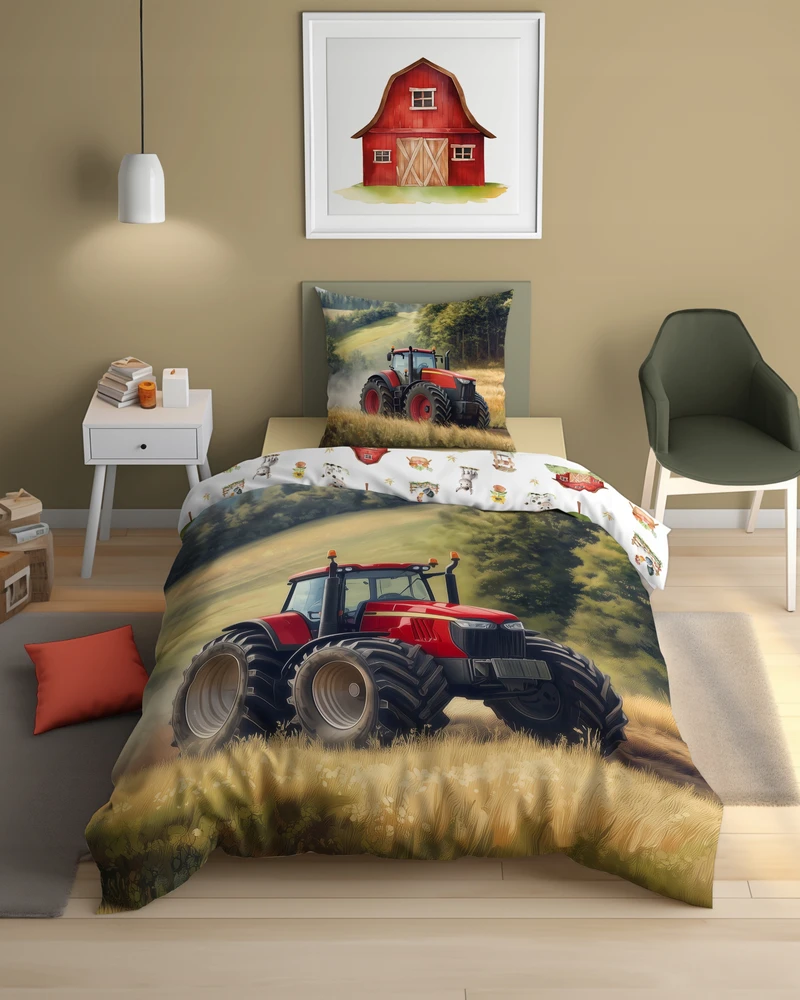 Detexpol Jaunimo patalynė 140x200cm TRAKTOR -100% MEDVILNĖ