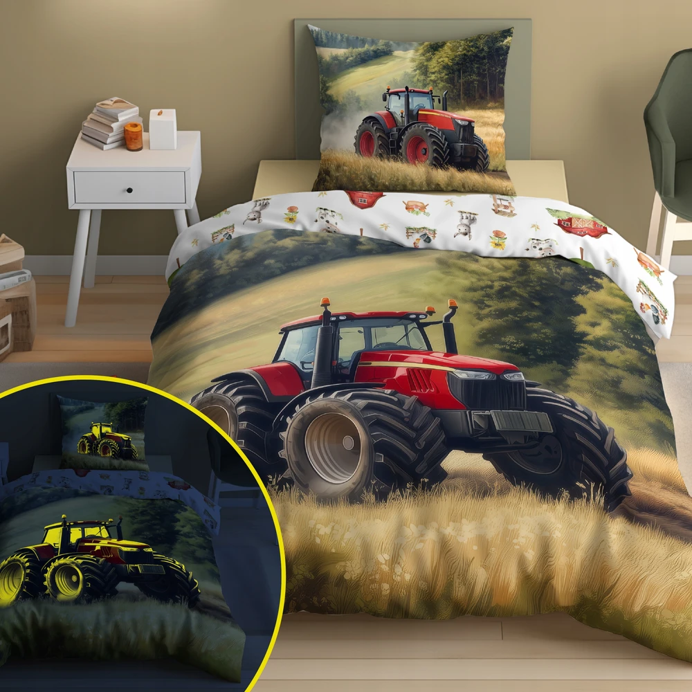 Detexpol Jaunimo patalynė 140x200cm TRAKTOR -100% MEDVILNĖ