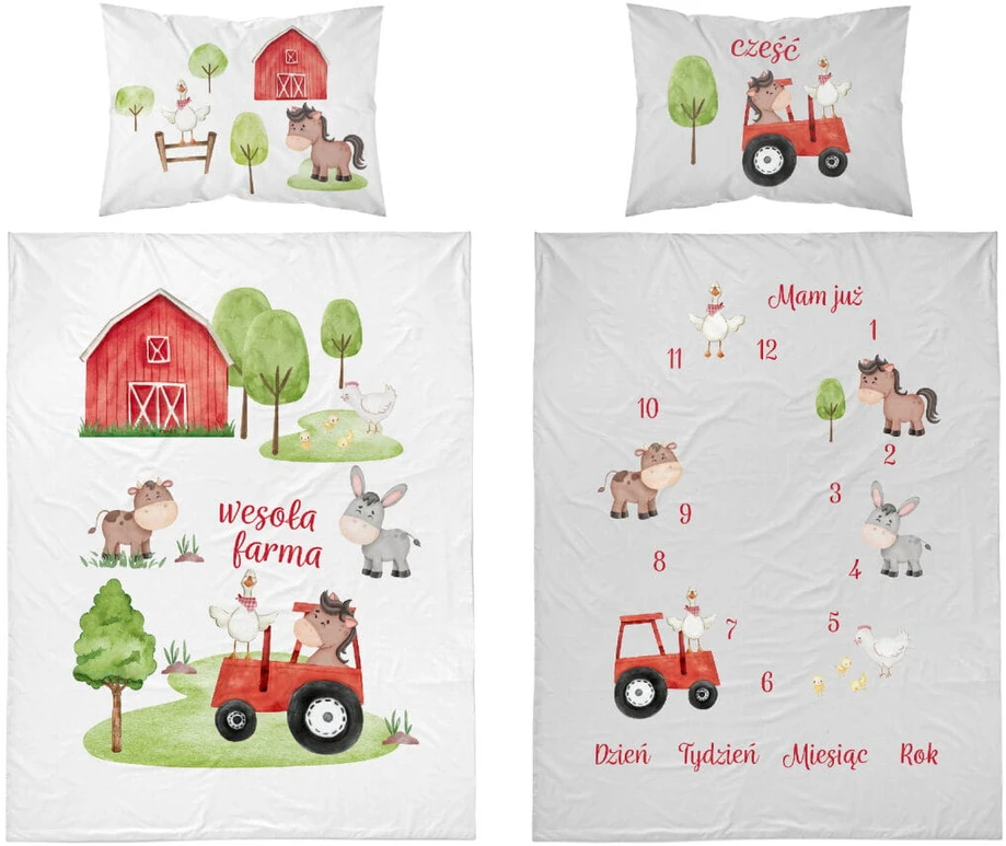 Detexpol Kūdikių patalynė 90x120 Tractor Farm COTTON