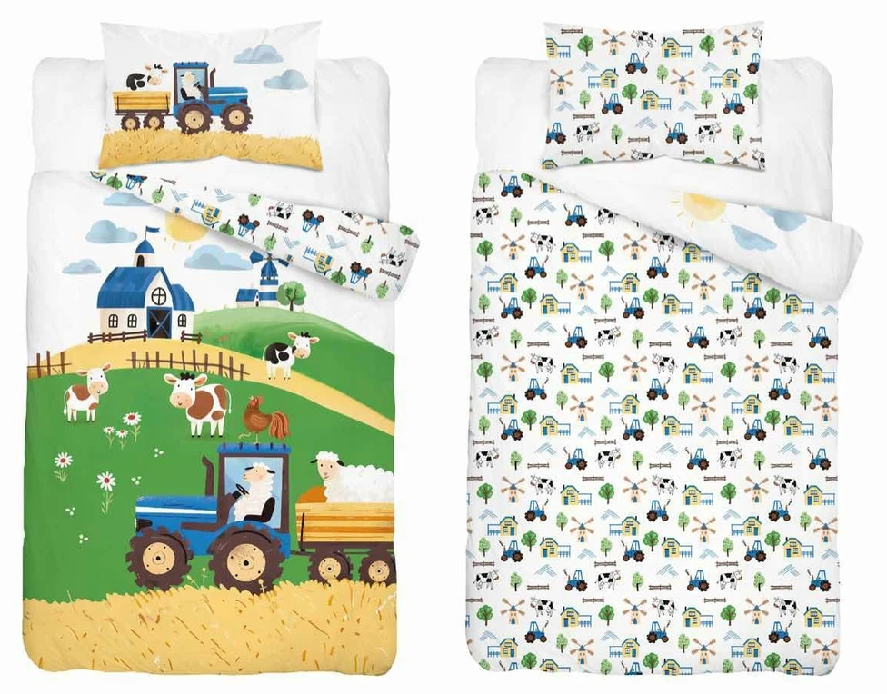 Detexpol LOVAS PATALĖS 100X135 vaikiškas traktorius FARM kūdikiui