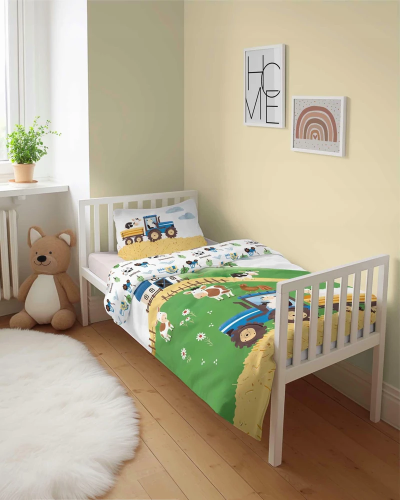 Detexpol LOVAS PATALĖS 100X135 vaikiškas traktorius FARM kūdikiui