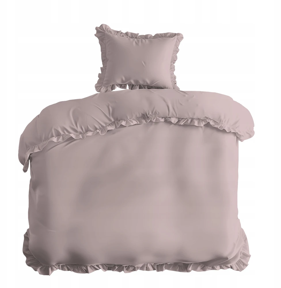 Detexpol Medvilninė patalynė su raukiniais, boho stiliaus, užsegama sagomis 160x200 Rožinė
