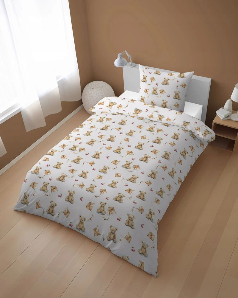 Detexpol Minkštos medvilninės patalynės komplektas 160x200 cm su meškiukais