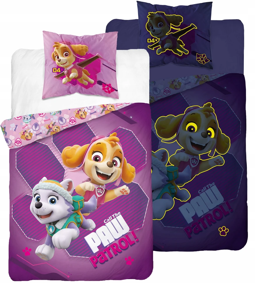 Detexpol Patalynė Švyti tamsoje 140x200 PAW PATROL šuniukai Rožinė