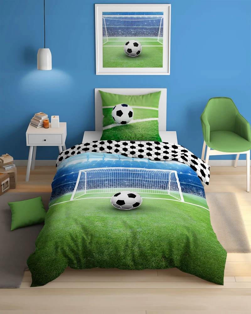 Detexpol ŠVYTI TAMSIOJE PATALĖJE 140 x 200 FUTBOLIS FUTBOLO ĮVARTOS LAUKAS