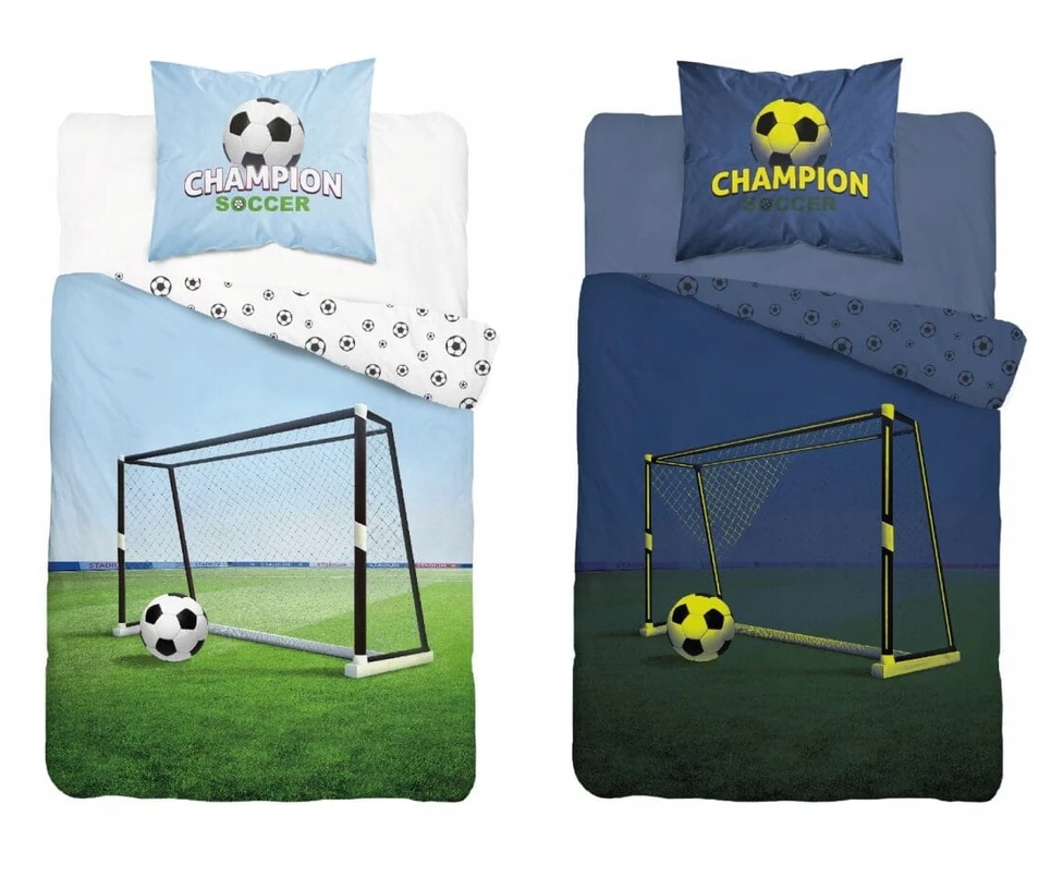 Detexpol Tamsoje šviečianti patalynė 140x200 futbolo aikštės tikslas